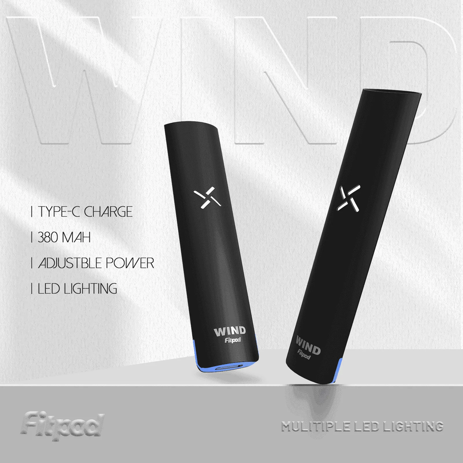 Fitpod Wind氣流發光一代電子煙可調壓主機：圖片 3